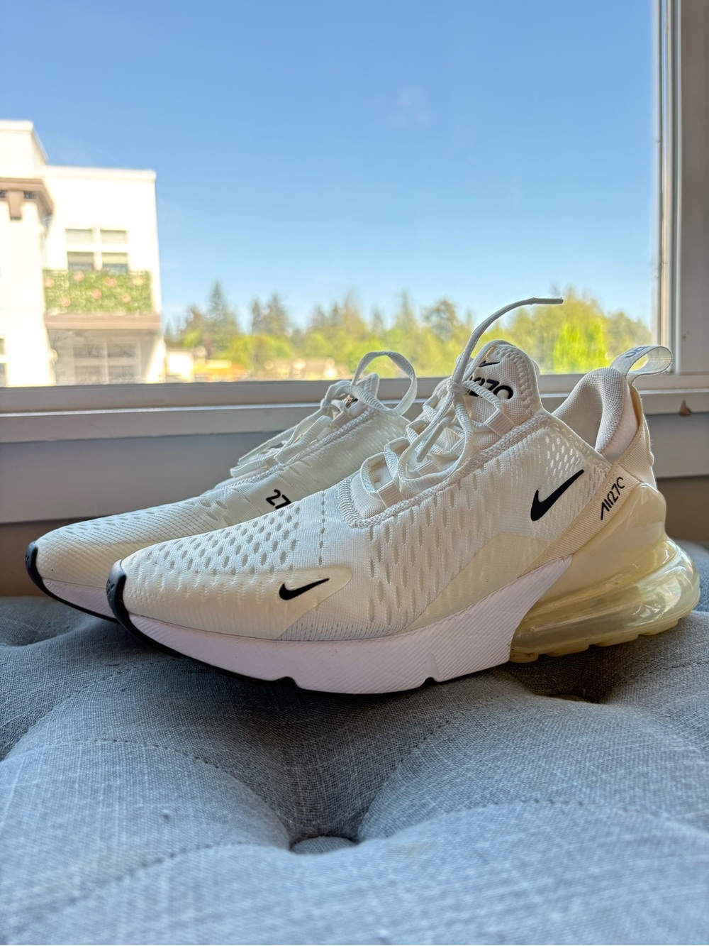 Nike Air Max 270 Running Shoes Sneakers Sail/Coconut Milk/Pale Ivory/Black